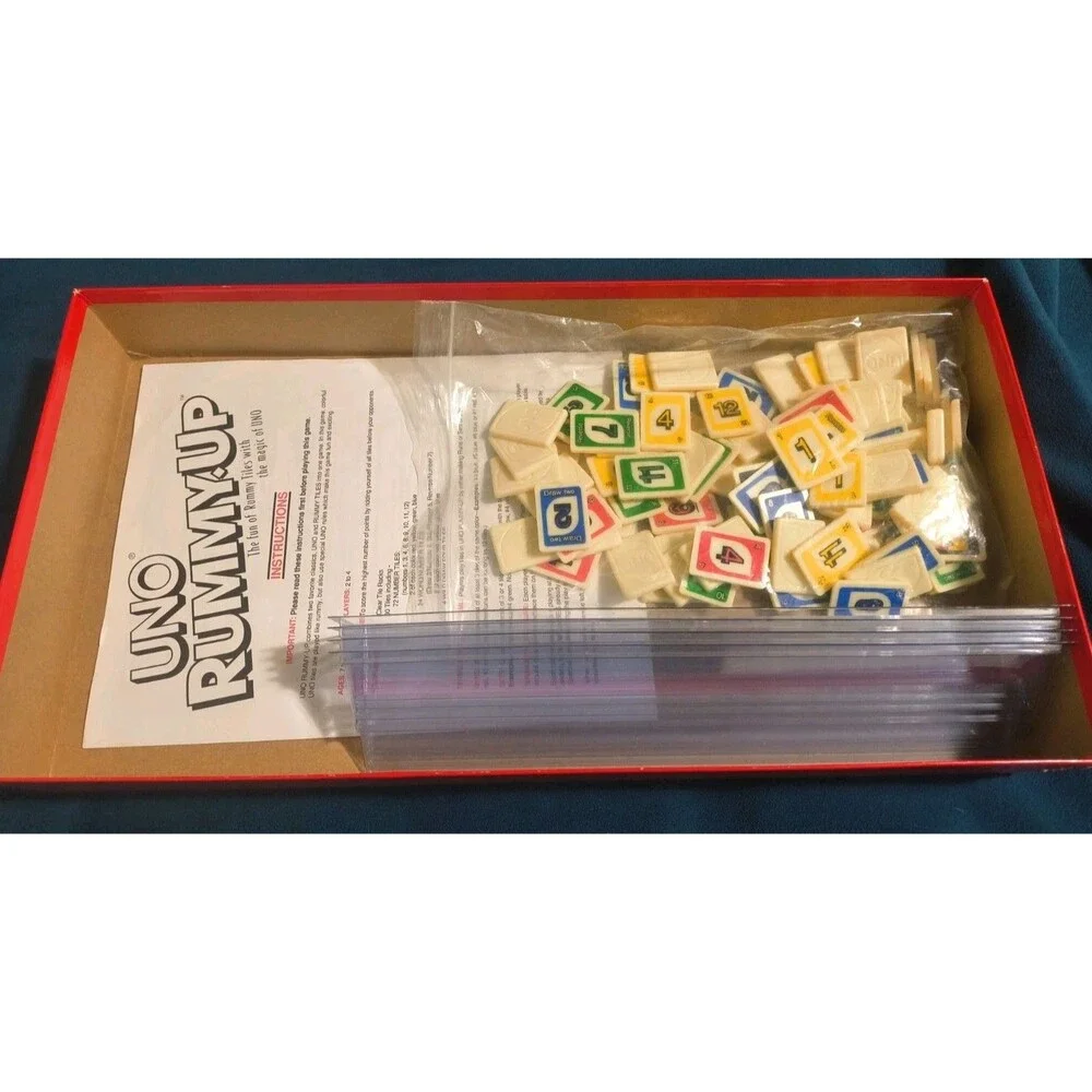 1993 UNO RUMMY UP Tile Game 100% Complete
